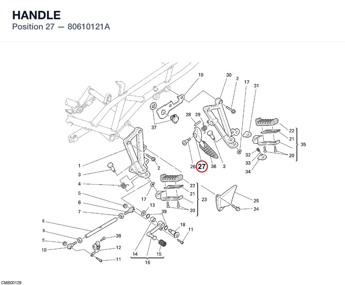 HANDLE 80610121A diagram position