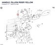 HANDLE, PILLION RIDER YELLOW 80610141AB diagram position