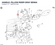 HANDLE, PILLION RIDER GRAY SENNA 80610141AG diagram position