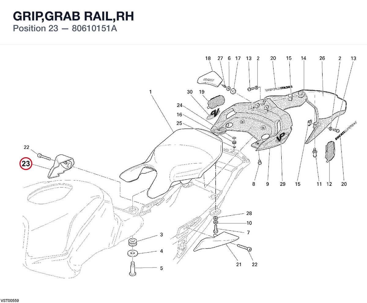 GRIP,GRAB RAIL,RH 80610151A diagram position