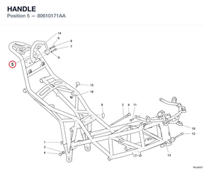 HANDLE 80610171AA diagram position