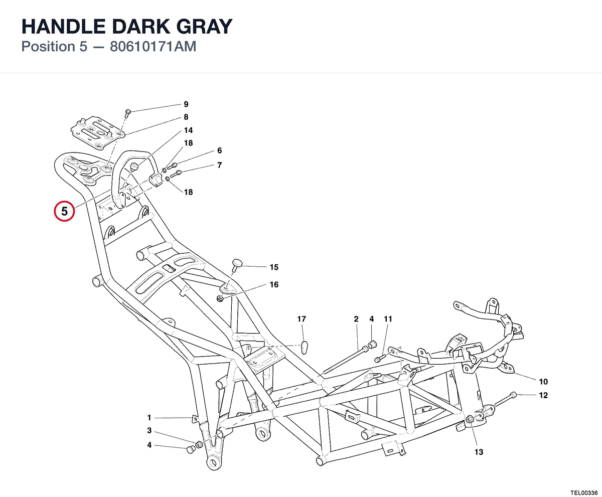 HANDLE DARK GRAY 80610171AM diagram position