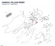 HANDLE, PILLION RIDER 80610221A diagram position