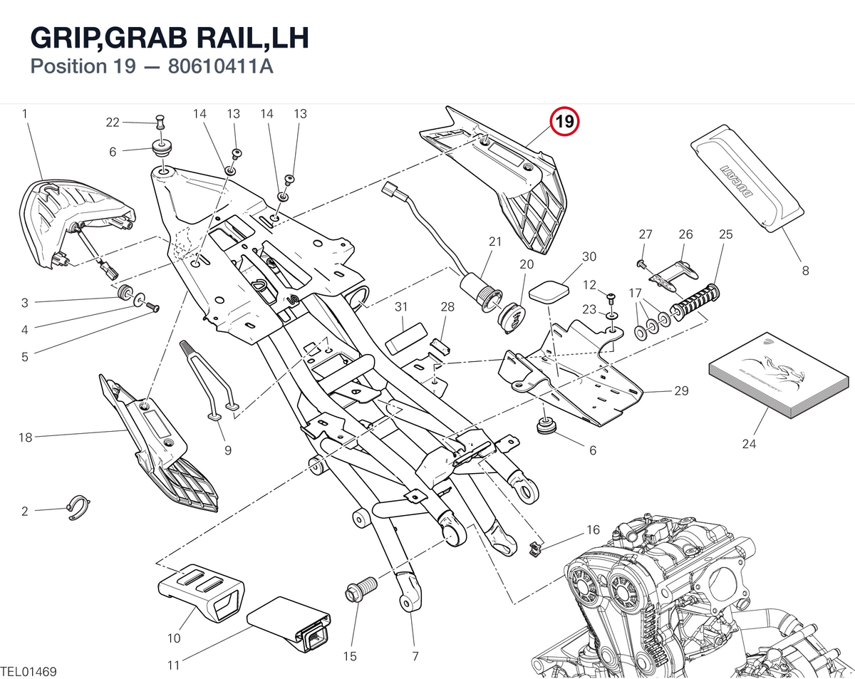 GRIP,GRAB RAIL,LH 80610411A diagram position