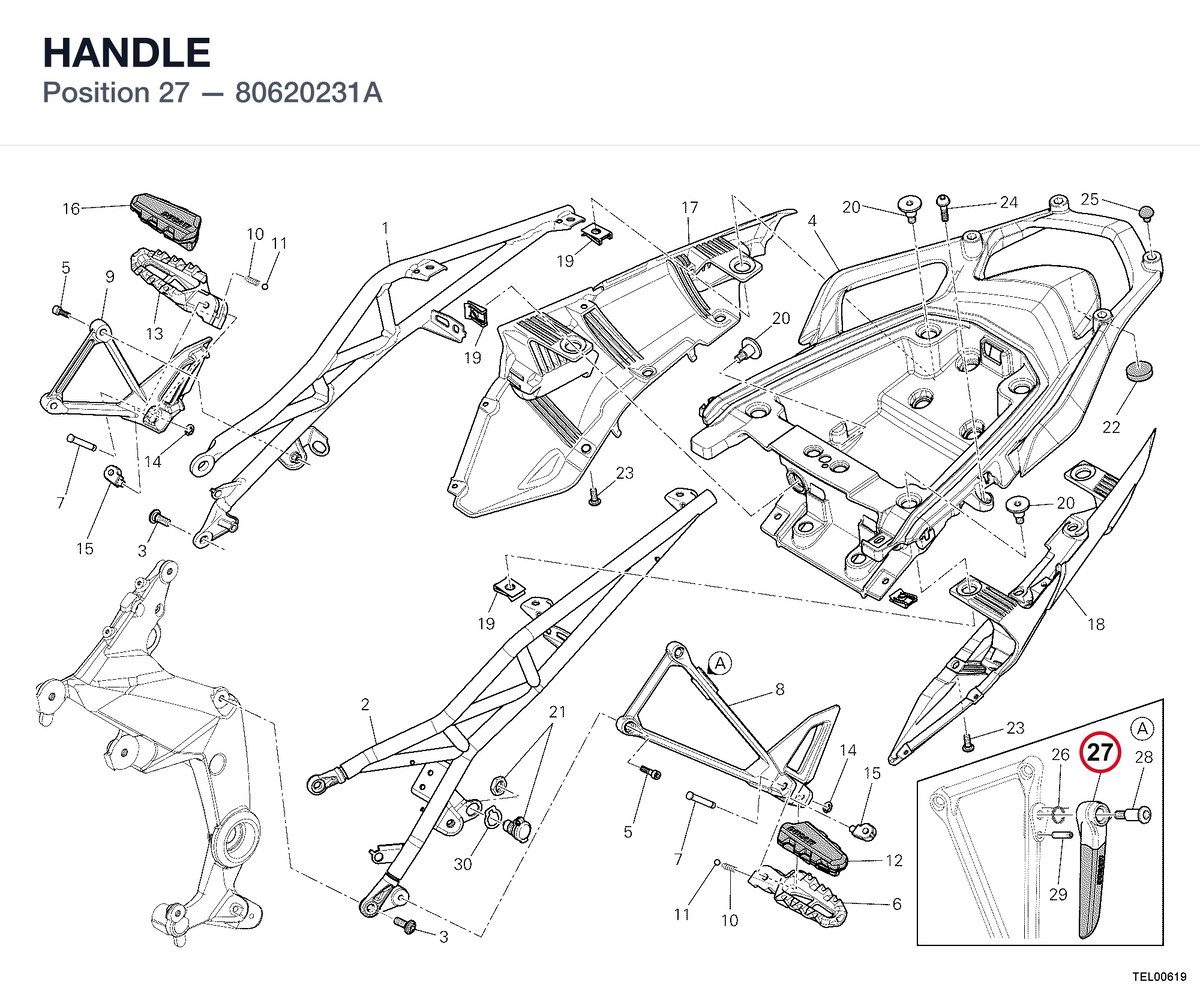 HANDLE 80620231A diagram position