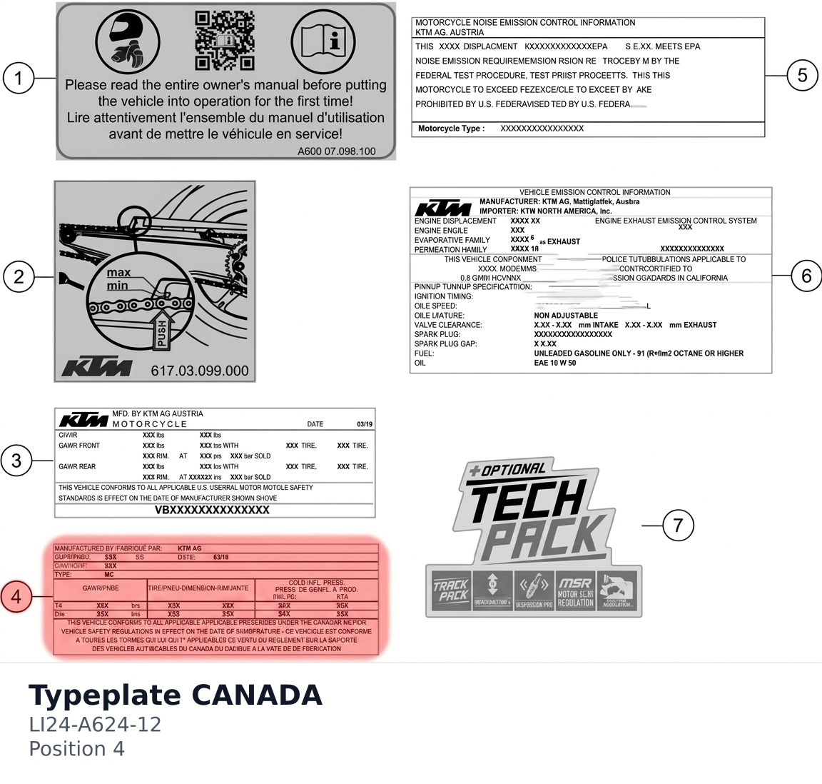 Diagram preview: Typeplate CANADA (LI24-A624-12)