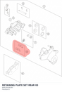 Diagram preview: RETAINING PLATE SET REAR 03 (60013018100)