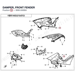 DAMPER, FRONT FENDER product image