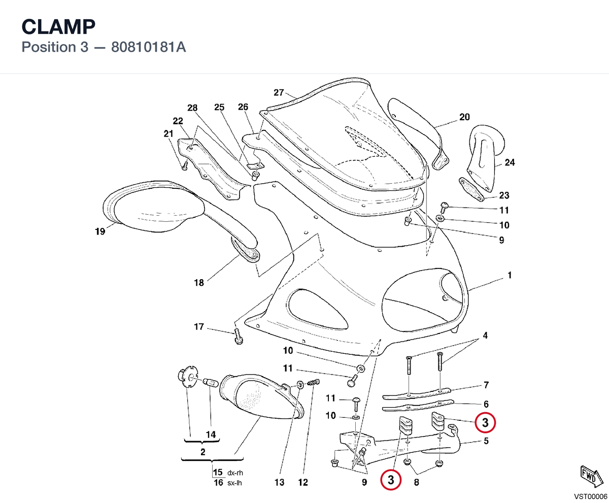 CLAMP 80810181A diagram position