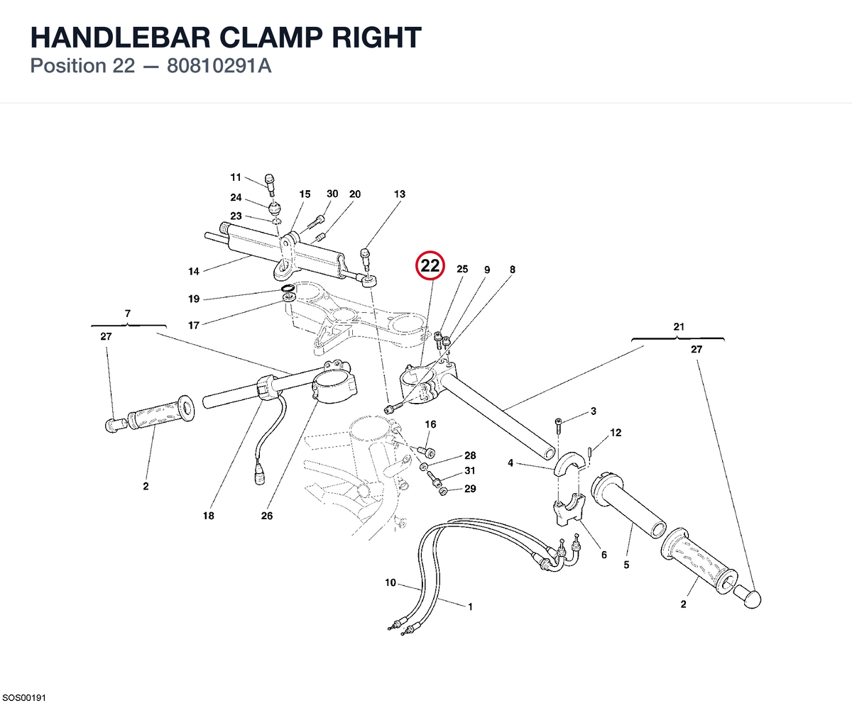 HANDLEBAR CLAMP RIGHT