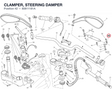 CLAMPER, STEERING DAMPER 80811181A diagram position