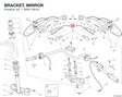 BRACKET, MIRROR 80811261A diagram position