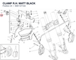 CLAMP R.H. MATT BLACK 80811271AA diagram position