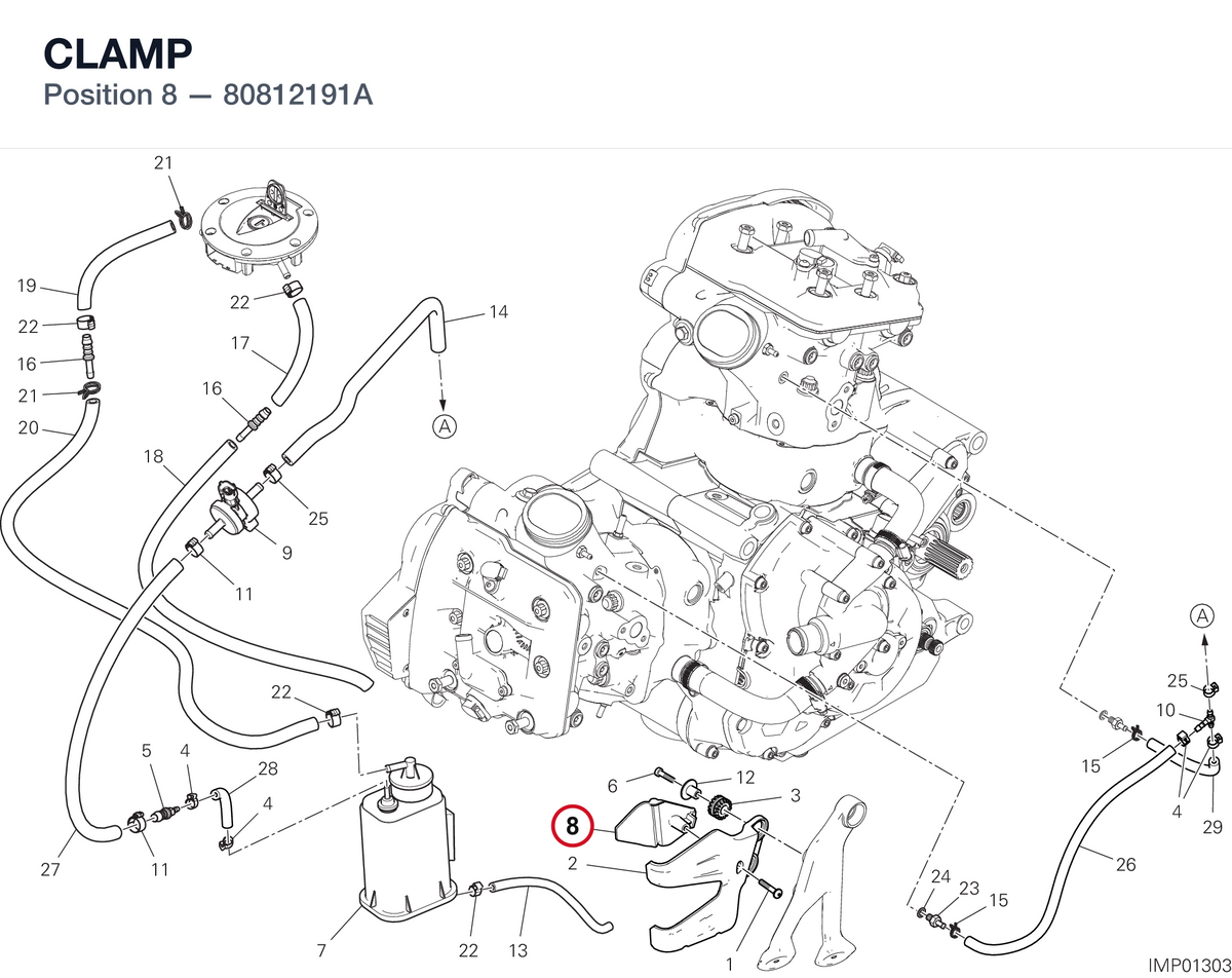 CLAMP 80812191A diagram position
