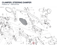 CLAMPER, STEERING DAMPER 80812241AA diagram position