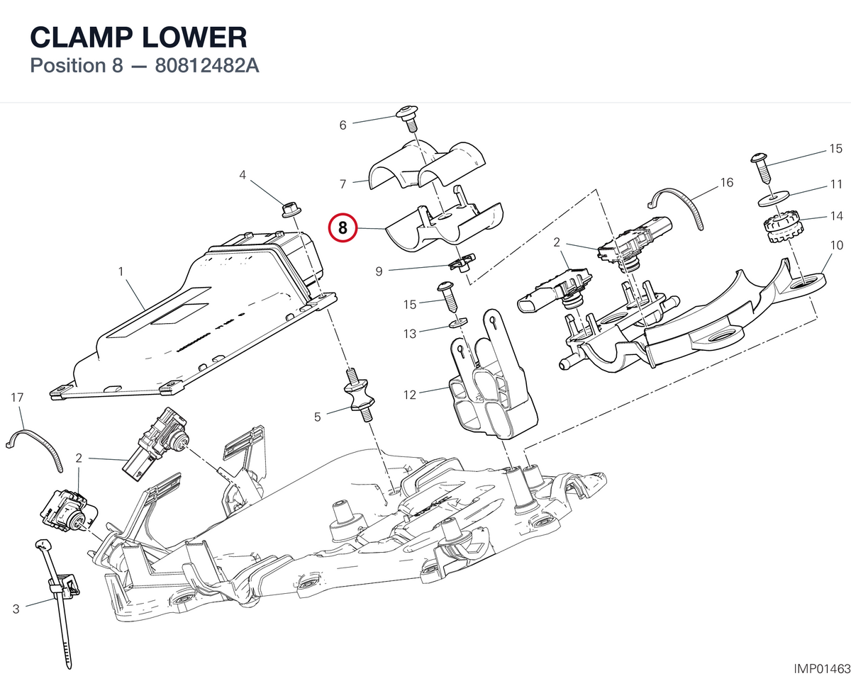 CLAMP LOWER 80812482A diagram position