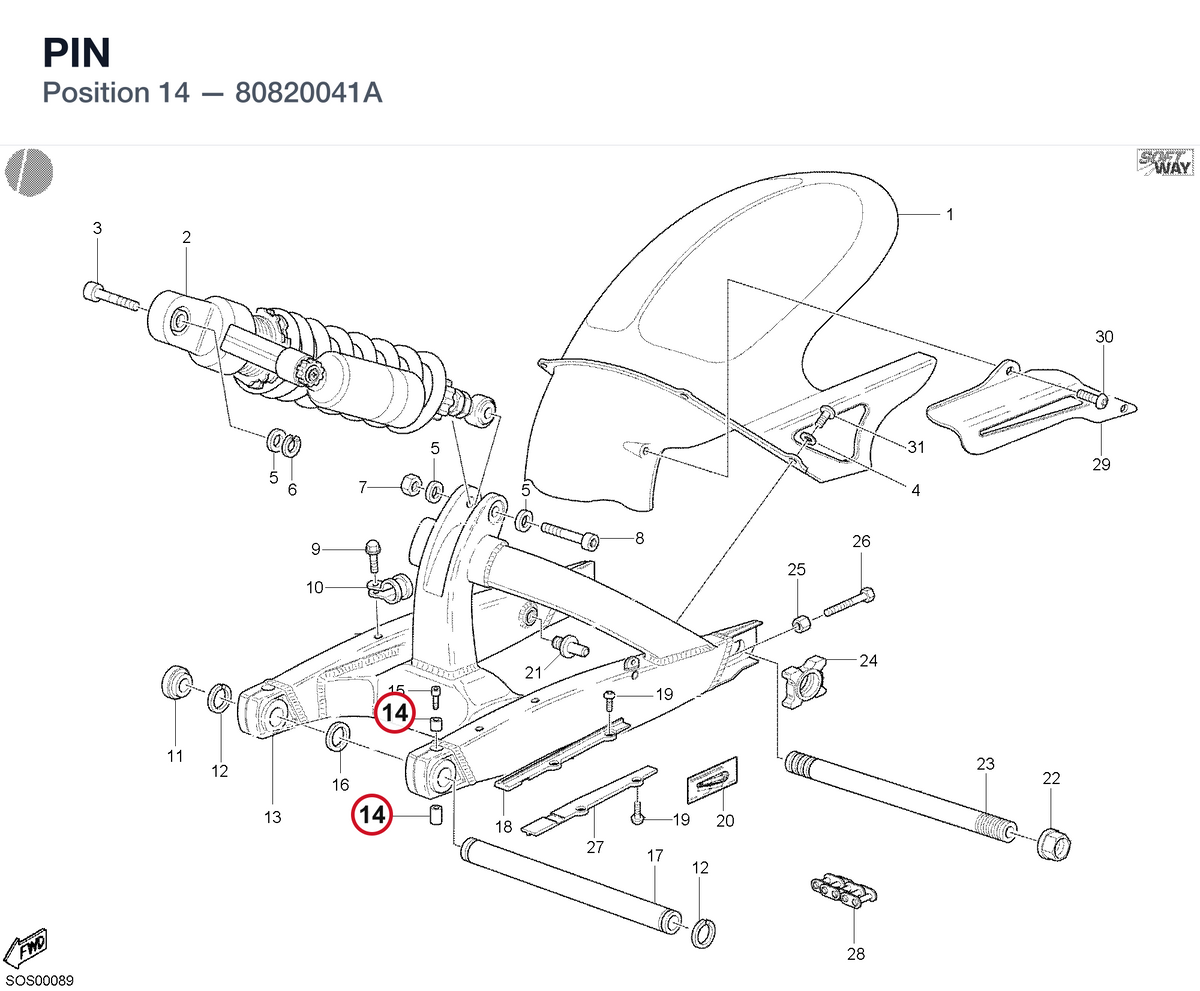 PIN 80820041A diagram position