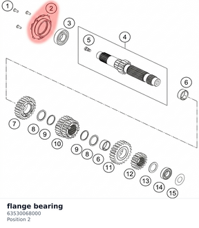 Diagram preview: flange bearing (63530068000)
