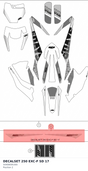 Diagram preview: DECALSET 250 EXC-F SD 17 (50408095300)