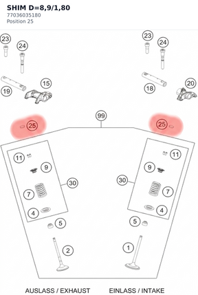 Diagram preview: SHIM D=8,9/1,80 (77036035180)