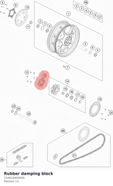 Diagram preview: Rubber damping block (C54610459000)