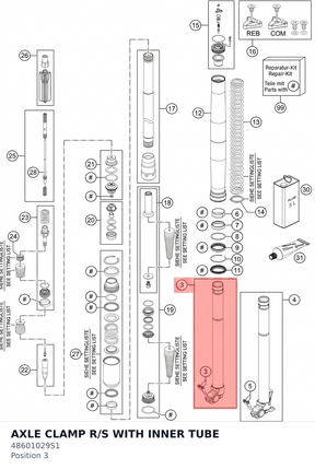 Diagram preview: AXLE CLAMP R/S WITH INNER TUBE (48601029S1)