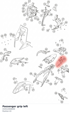 Diagram preview: Passenger grip left (C63512008000)