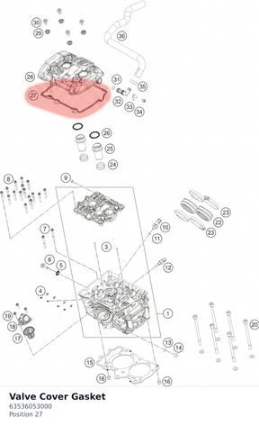 Diagram preview: Valve Cover Gasket (63536053000)