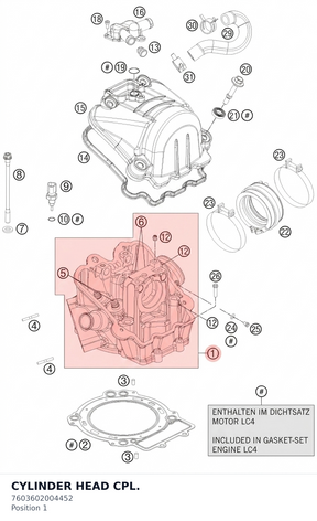 Diagram preview: CYLINDER HEAD CPL. (7603602004452)