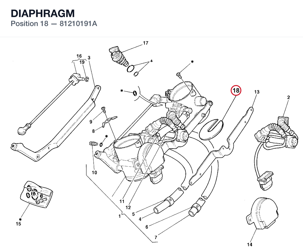 DIAPHRAGM 81210191A diagram position
