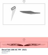 Diagram preview: Decal Set 300 XC TPI  2021 (79108198010)
