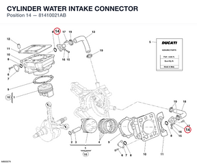 CYLINDER WATER INTAKE CONNECTOR 81410021AB diagram position