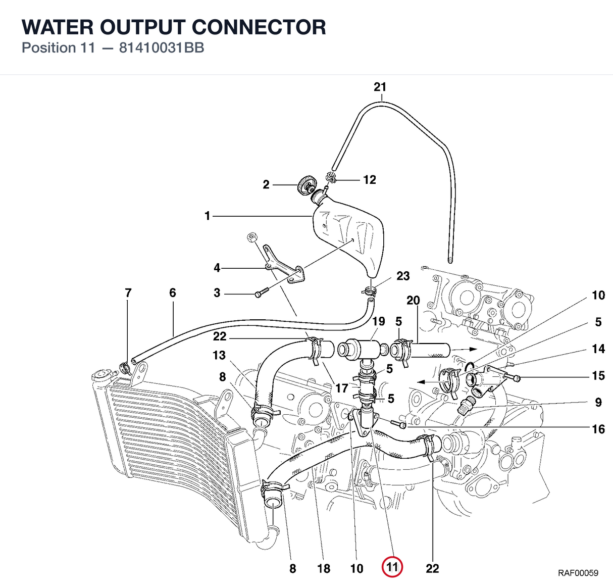 WATER OUTPUT CONNECTOR