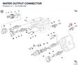 WATER OUTPUT CONNECTOR 81410361AB diagram position