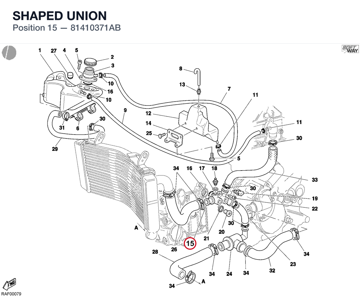 SHAPED UNION 81410371AB diagram position