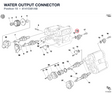 WATER OUTPUT CONNECTOR 81410381AB diagram position