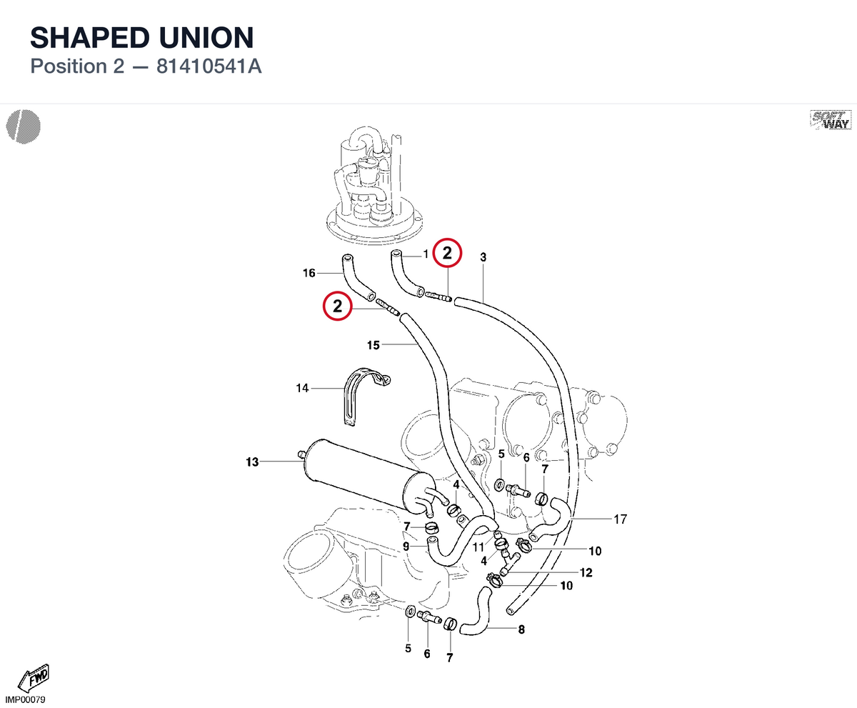 SHAPED UNION 81410541A diagram position