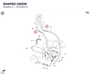SHAPED UNION 81410541A diagram position