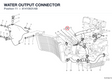 WATER OUTPUT CONNECTOR 81410631AB diagram position