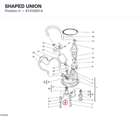 SHAPED UNION 81410651A diagram position
