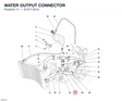 WATER OUTPUT CONNECTOR 81411191A diagram position