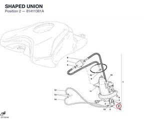 SHAPED UNION 81411361A diagram position