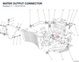 WATER OUTPUT CONNECTOR 81411571A diagram position