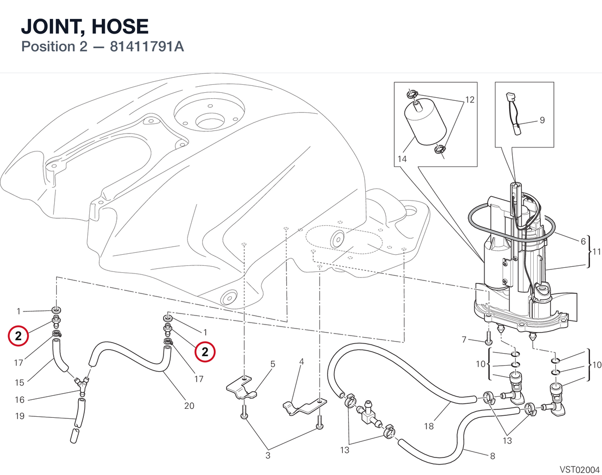 JOINT, HOSE 81411791A diagram position