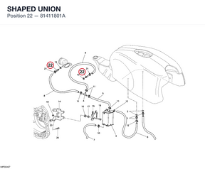 SHAPED UNION 81411801A diagram position