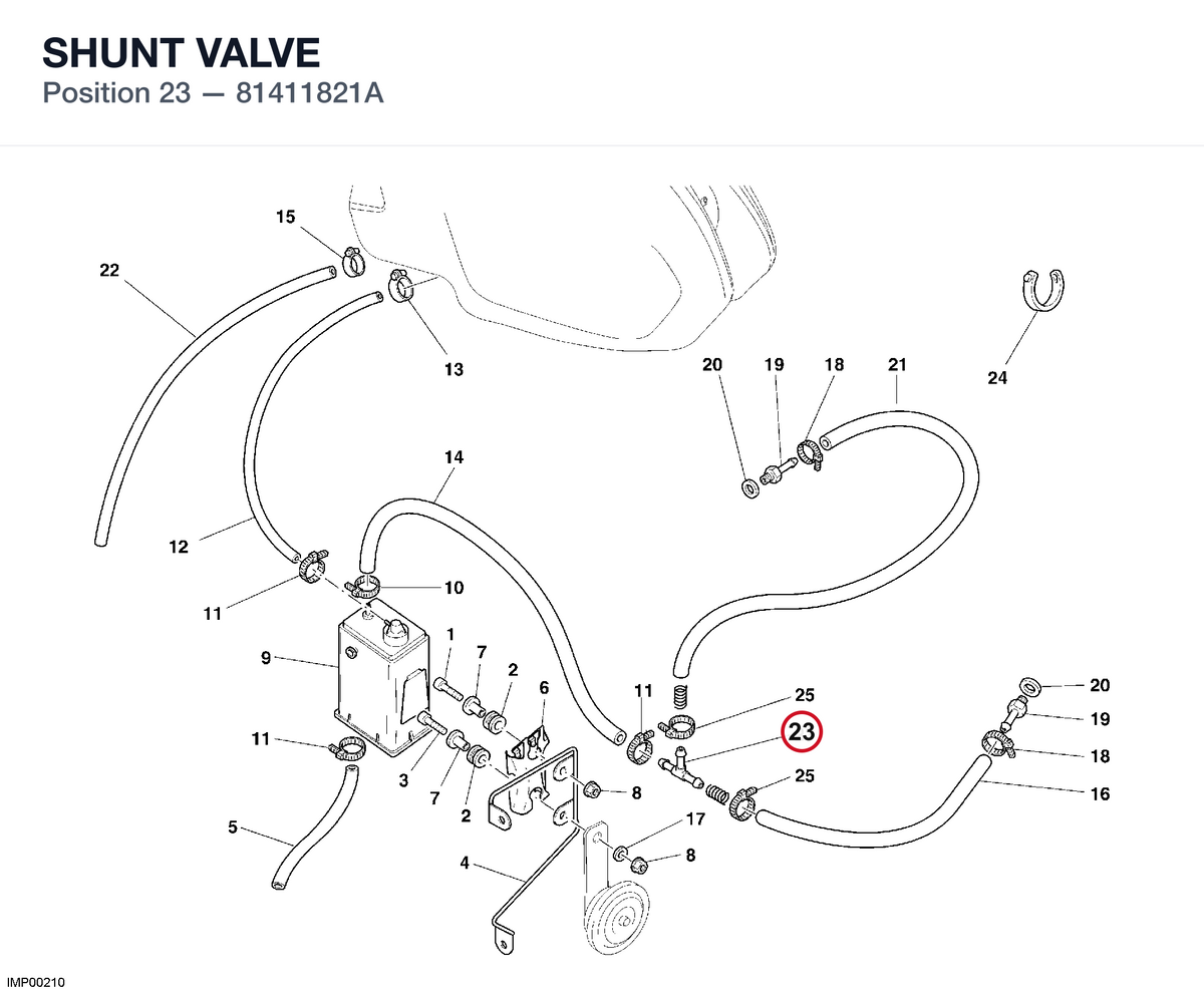 SHUNT VALVE 81411821A diagram position