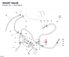 SHUNT VALVE 81411821A diagram position