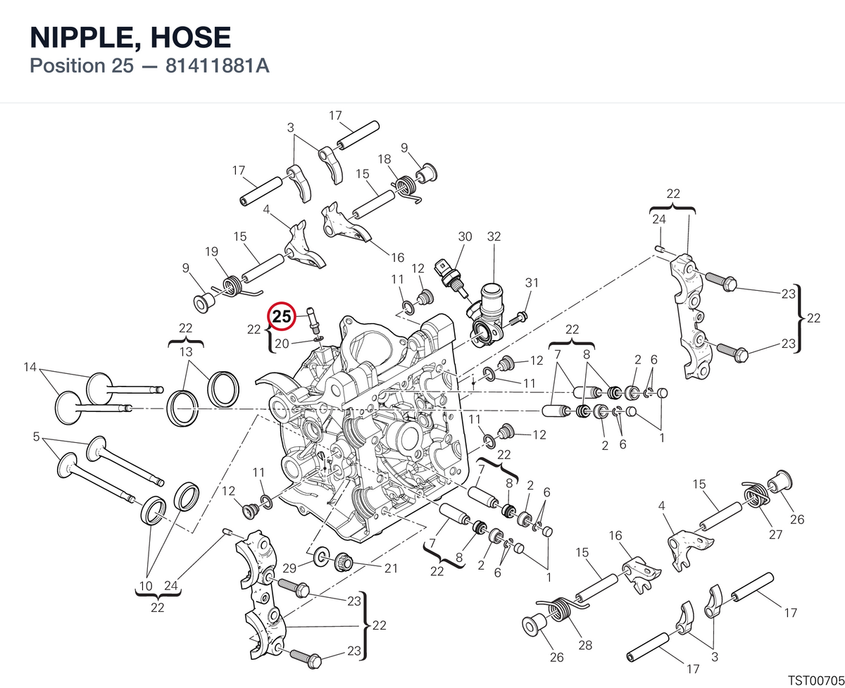 NIPPLE, HOSE 81411881A diagram position