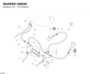 SHAPED UNION 81412081A diagram position