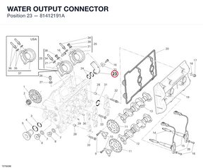 WATER OUTPUT CONNECTOR 81412191A diagram position